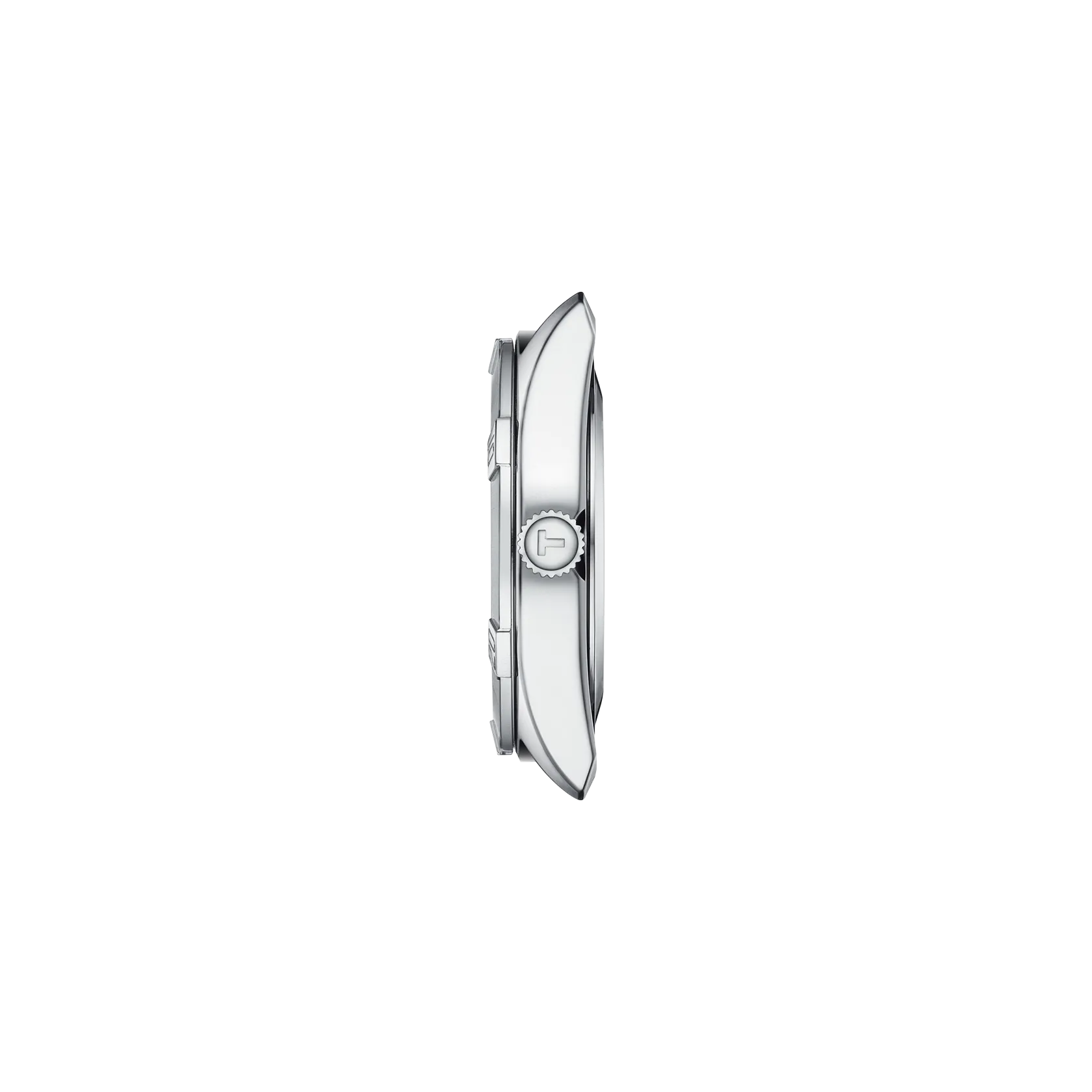 Profile view of the watch case Tissot PR 100 Sport Chic 36mm