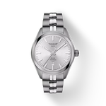 Front view of the watch Tissot PR 100 Titanium Quartz Lady with shadow