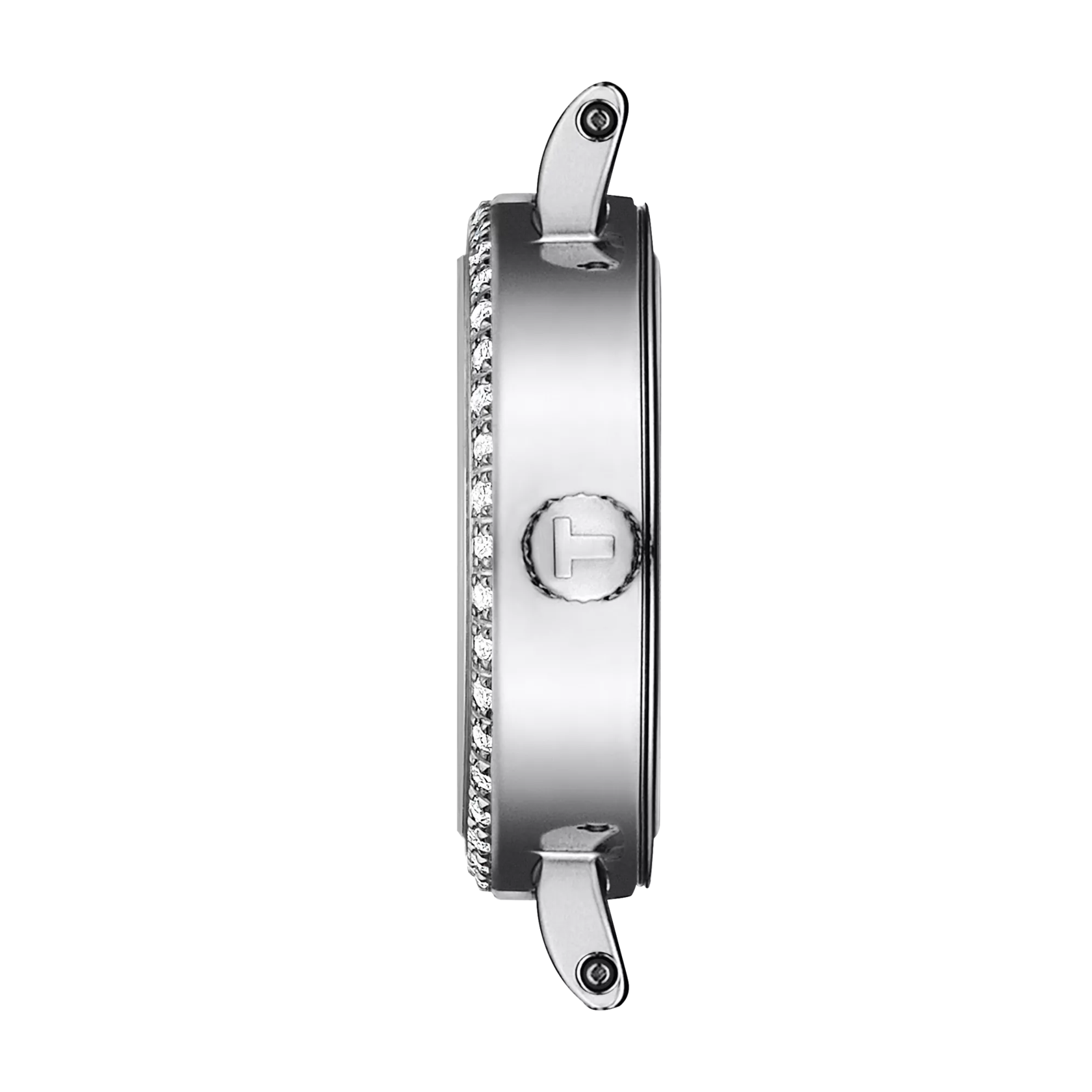 Profile view of the watch case Tissot Lovely Round 19.5mm