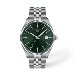 Front view of the watch Tissot Ballade 40mm with shadow