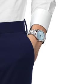 Simulation of the watch Tissot PR 100 40mm on a wrist