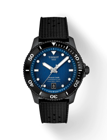 Front view of the watch Tissot Seastar 1000 40mm with shadow