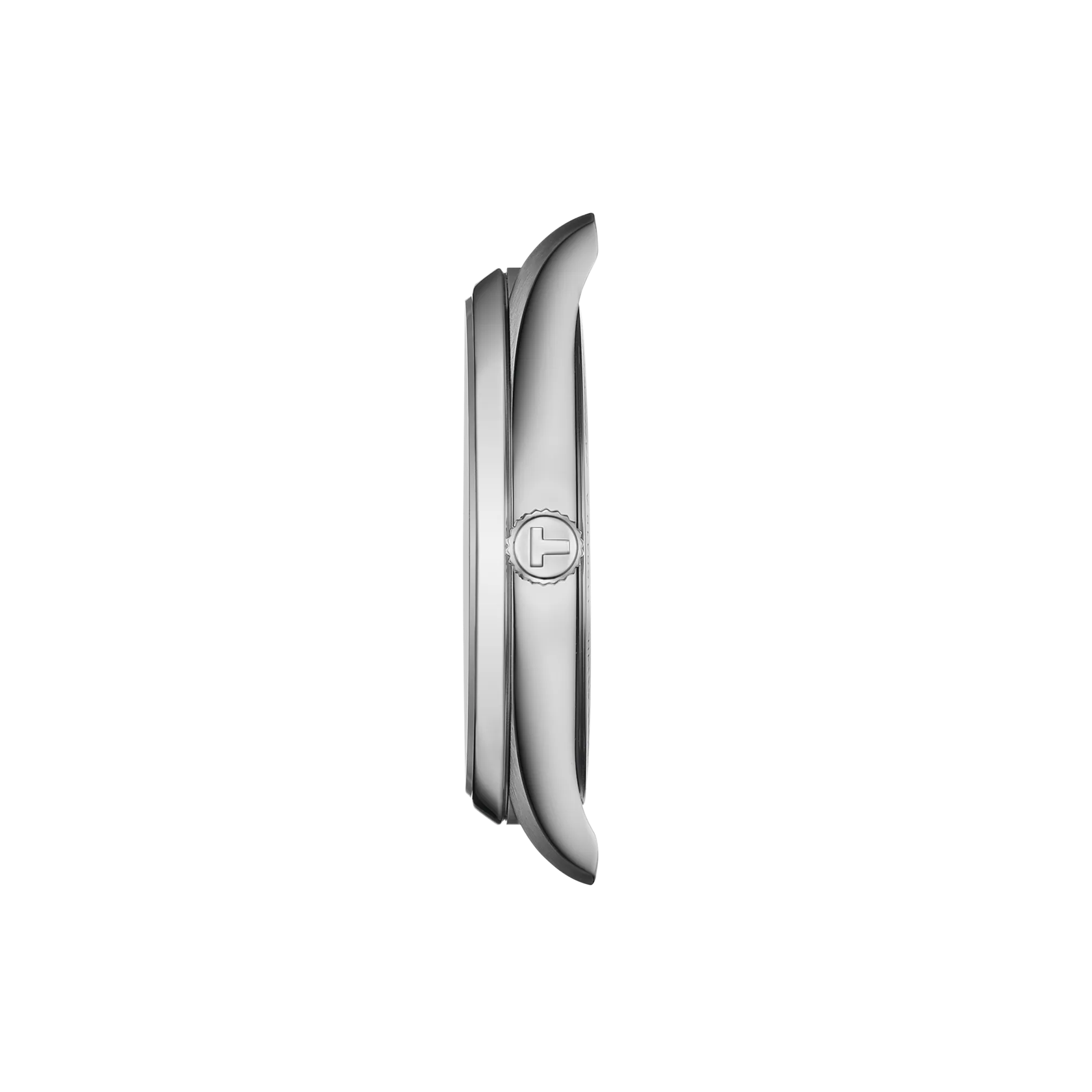 Profile view of the watch case Tissot PR 100 40mm