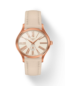 Front view of the watch Tissot Bella Ora with shadow