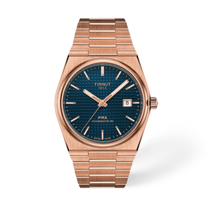 Front view of the watch Tissot PRX 40mm with shadow