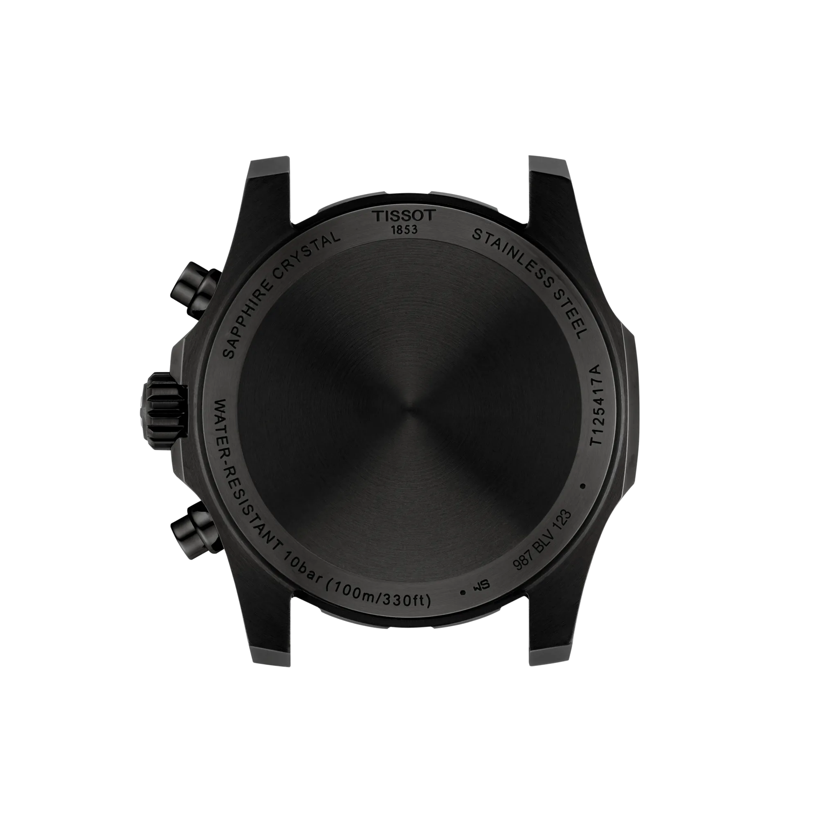 Back view of the watch case Tissot Supersport Chrono 42mm