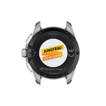 Back view of the watch case Tissot T-Touch Connect Solar Jungfraubahn 47.5mm