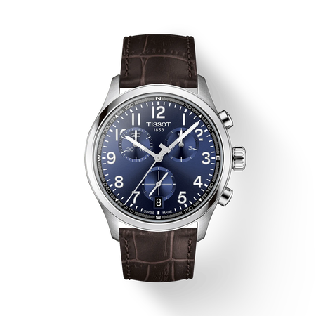 Front view of the watch Tissot Chrono L 42mm with shadow