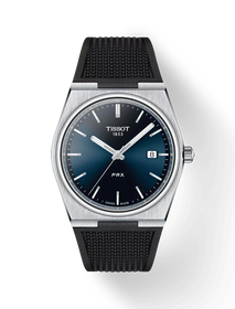 Vista frontal del reloj Tissot PRX 40mm con sombra