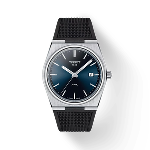 Vista frontal del reloj Tissot PRX 40mm con sombra