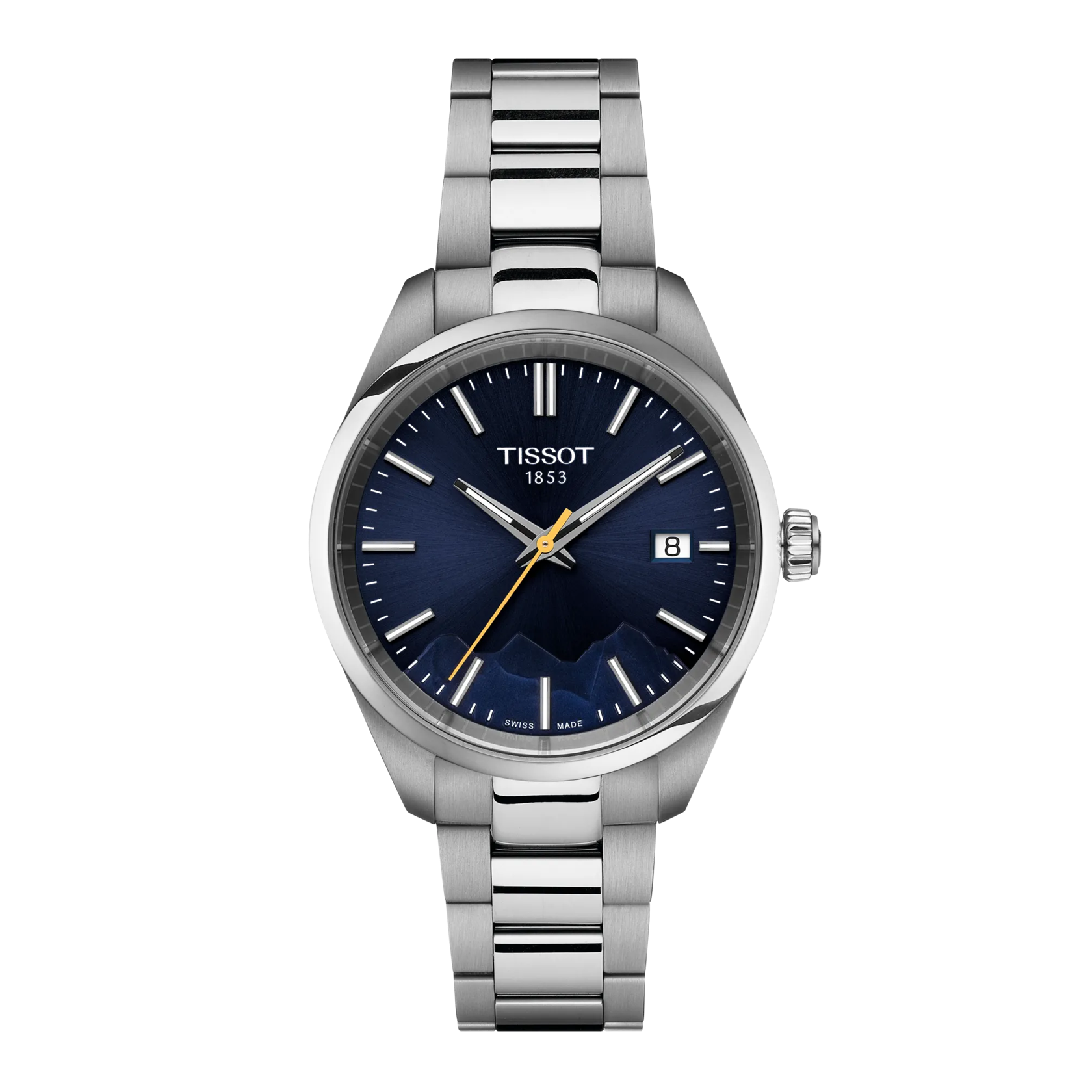 Front view of the watch Tissot PR 100 Jungfraubahn 34mm