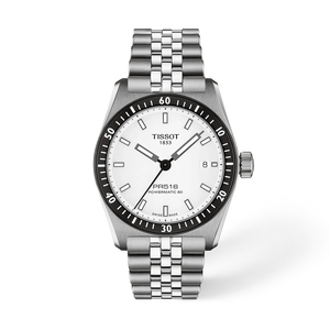 Front view of the watch Tissot PR516 38mm with shadow