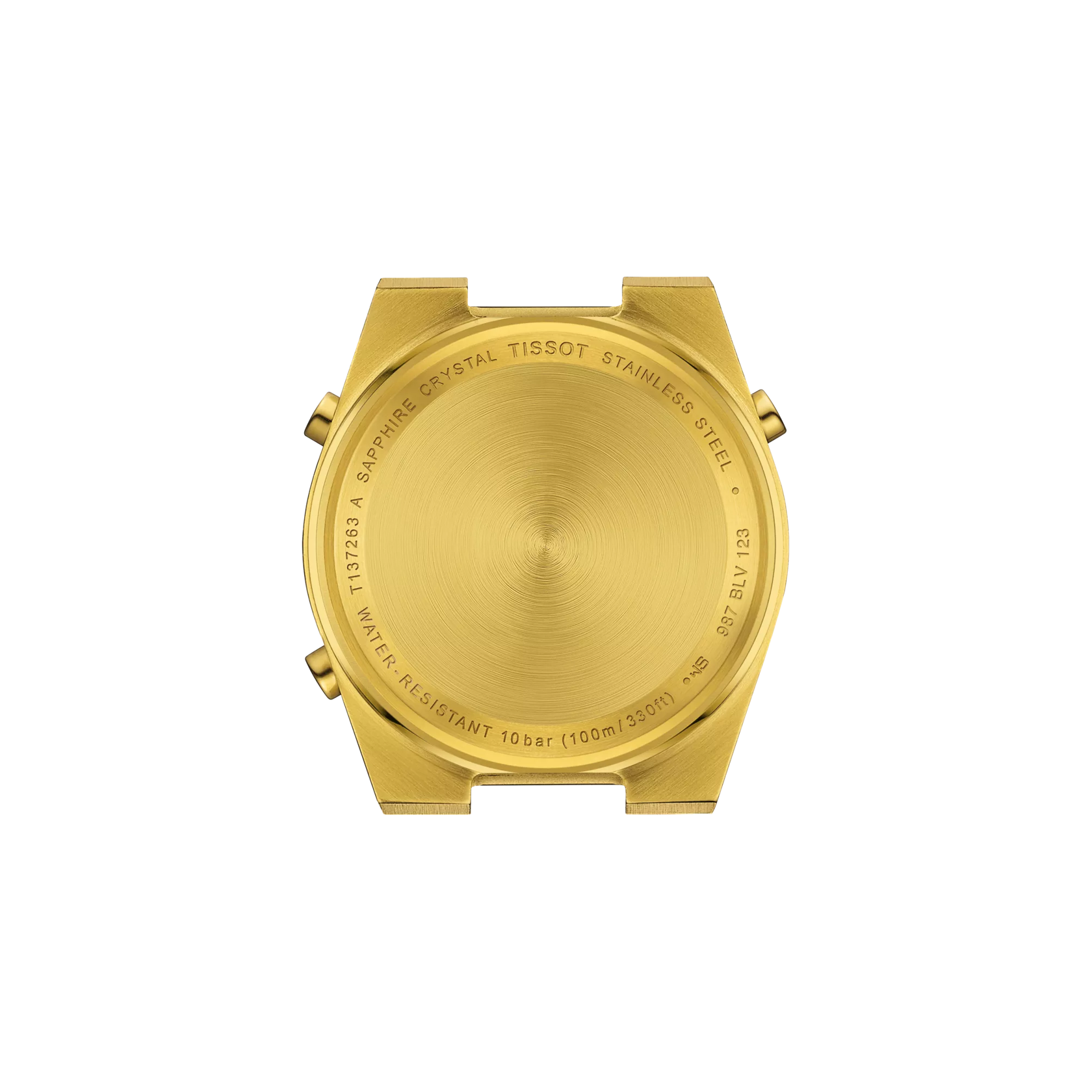 Back view of the watch case Tissot PRX Digital 35mm