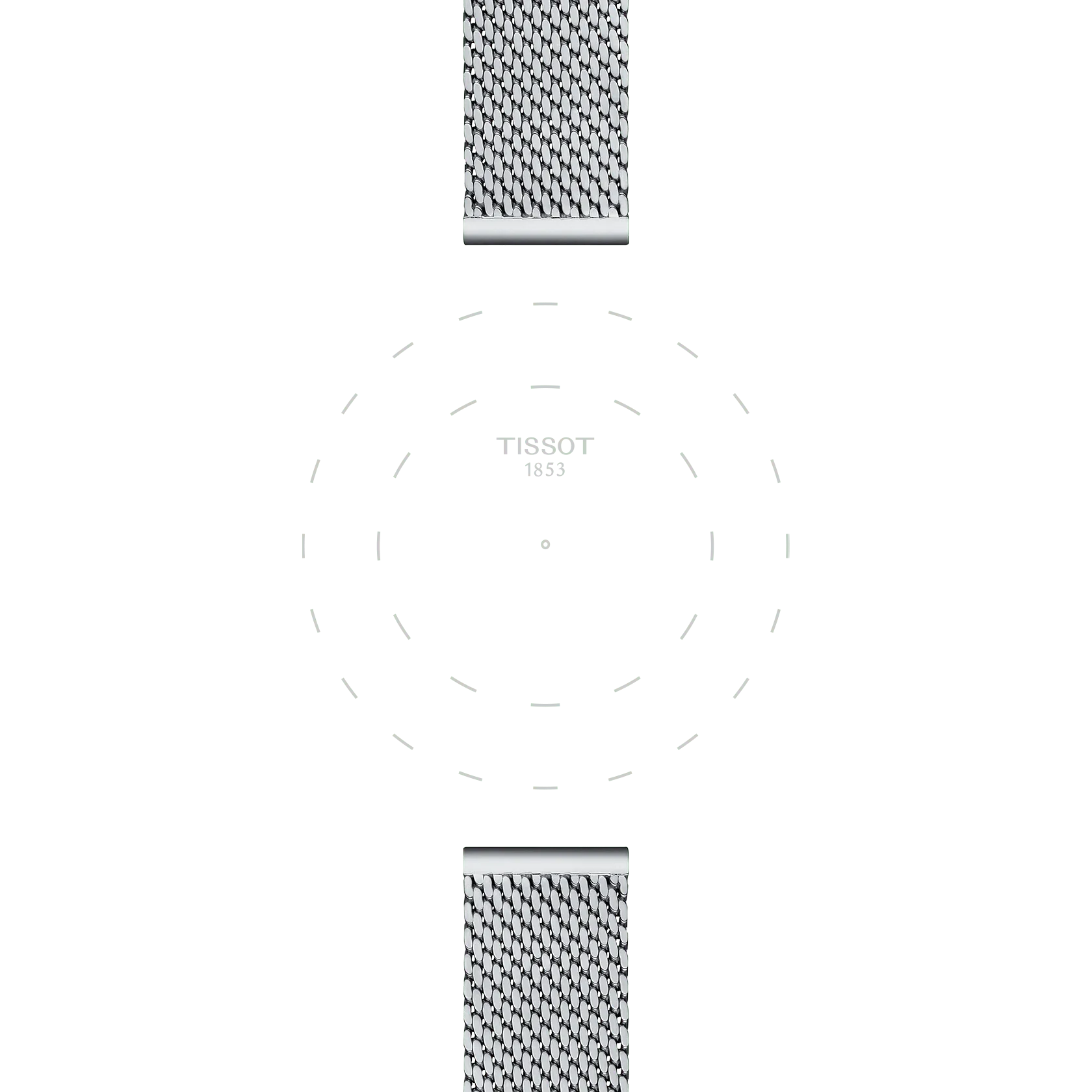 Focus on the lugs of Tissot Official Steel Milanais Bracelet Lugs 16 mm
