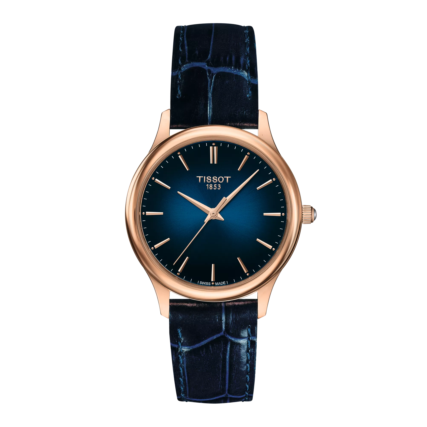 Front view of the watch Tissot Excellence Lady 18K Gold