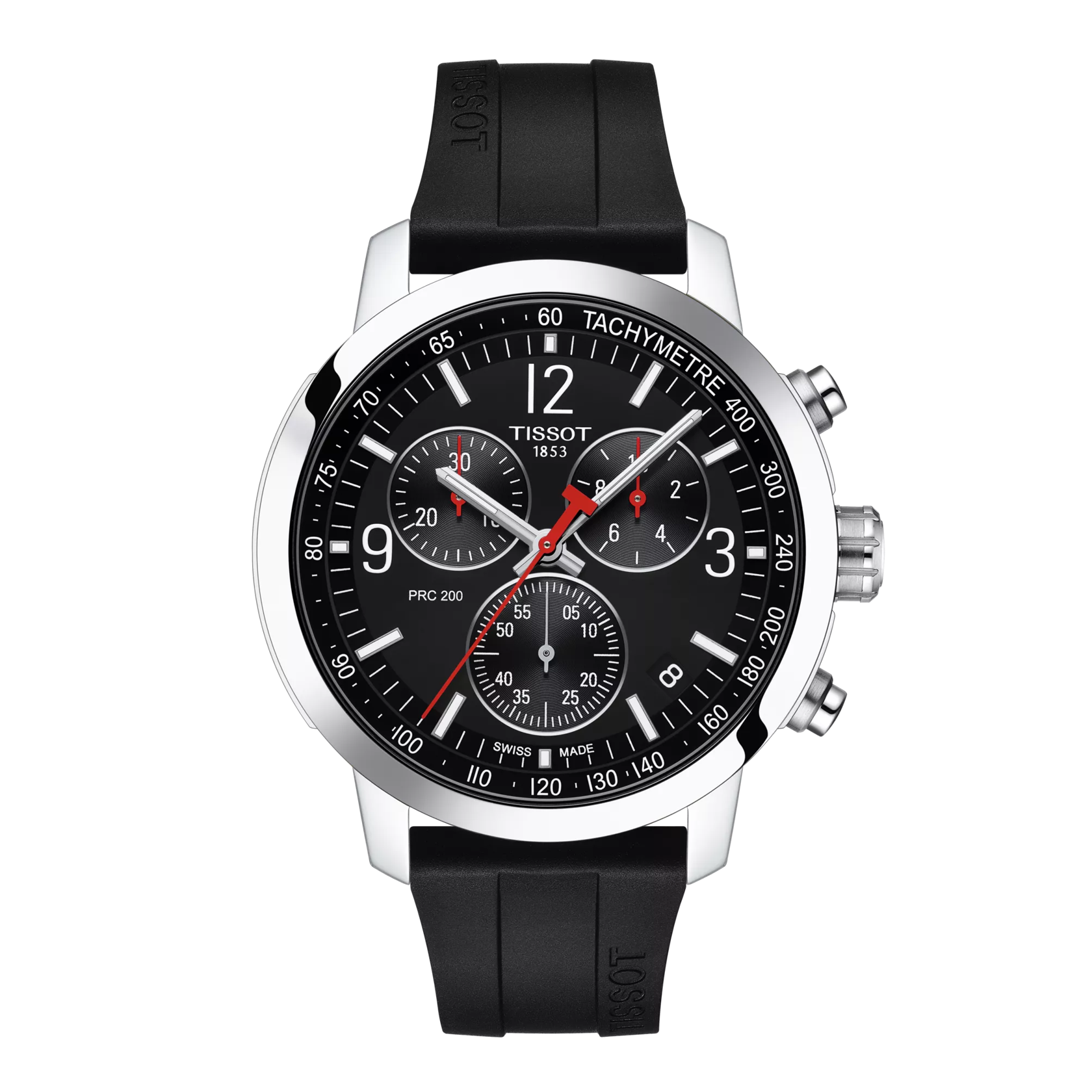 Front view of the watch Tissot PRC 200 43mm