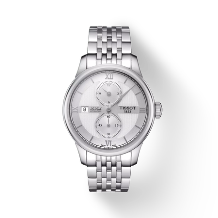 Front view of the watch Tissot Le Locle Automatic Regulateur with shadow