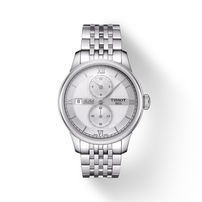 Front view of the watch Tissot Le Locle Automatic Regulateur with shadow