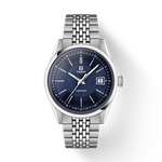 Vue de face de la montre Tissot Visodate 39mm avec ombre