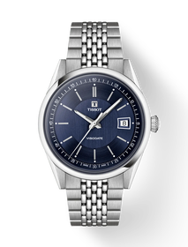 Front view of the watch Tissot Visodate 39mm with shadow