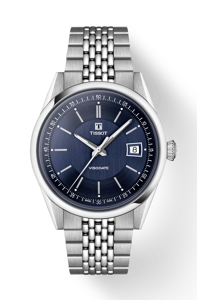 【ティソ】2026年新作「ヴィソデート」 1950年代に登場したオリジナルモデルから着想を得て製作。10万円代とは思えない作り込みがポイント。-TISSOT -390d467e-214f-480a-9be9-19eb8c1dd329_T157-407-11-041-00_shadow