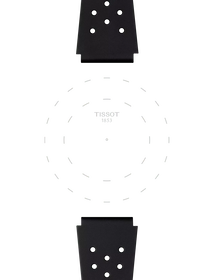เน้นที่ขาหรือลักของนาฬิกา Tissot Official Black Sideral Rubber Strap