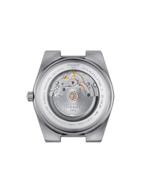 시계 케이스 뒷면 보기 티쏘 PRX 파워매틱 80 스틸 & 18K 골드 베젤