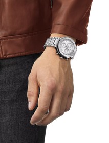 Simulation of the watch Tissot T-Race 45mm on a wrist