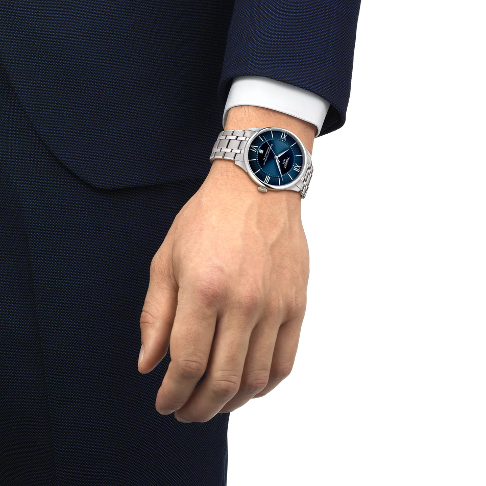 Simulation of the watch Tissot Chemin Des Tourelles 42mm on a wrist