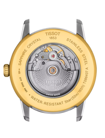 Back view of the watch case Tissot Luxury Powermatic 80