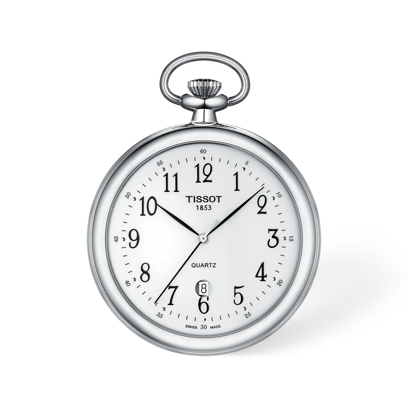 Front view of the watch Tissot Lepine 49mm with shadow