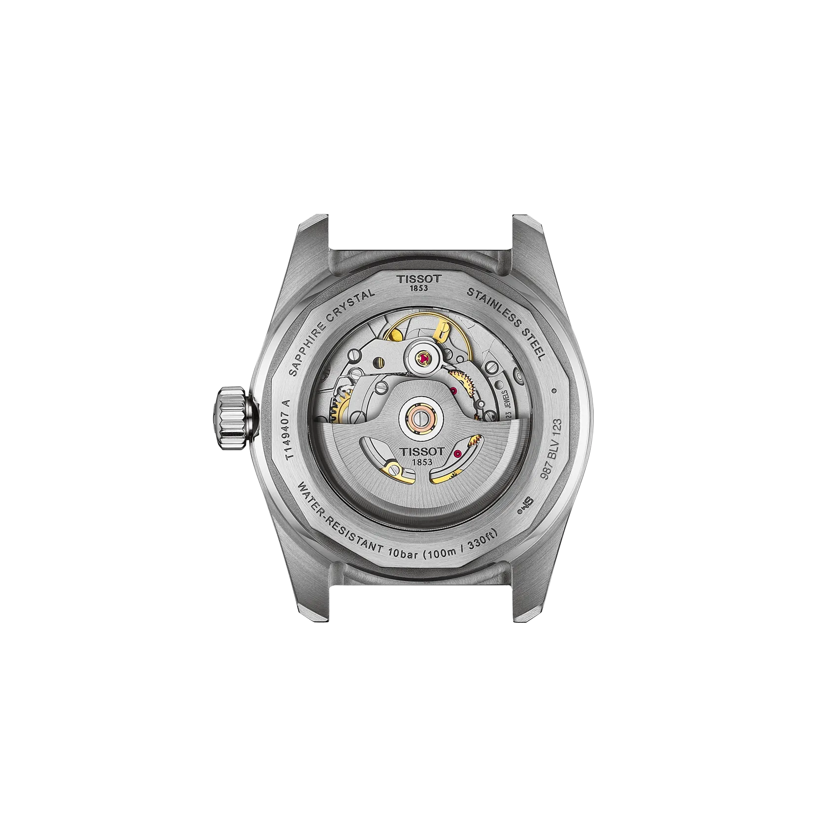 Tissot Gentleman Orologio Automatico Acciaio E Pelle Marrone: Movimento Svizzero Powermatic 80