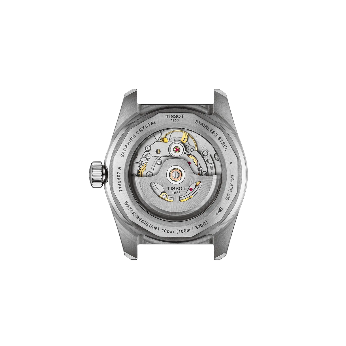 Часы Tissot PR516 38 мм, цвет: Чёрный / Коричневый кожаный — фото 2