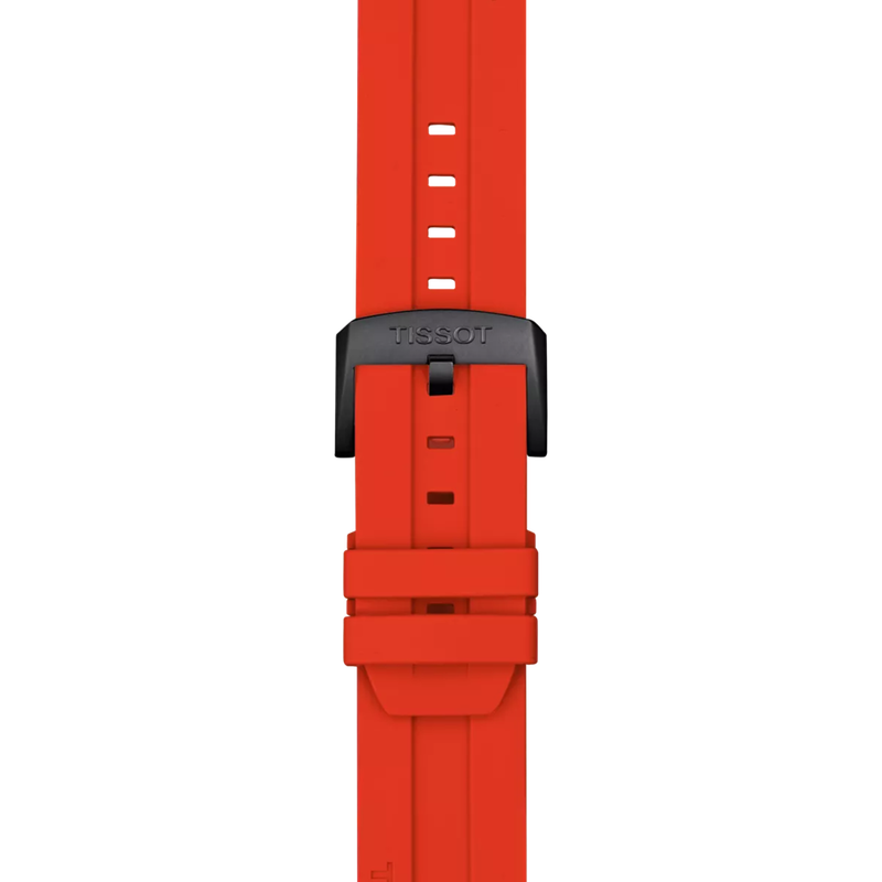 Zoom on Tissot Official Red Silicone Strap Lugs 22 mm