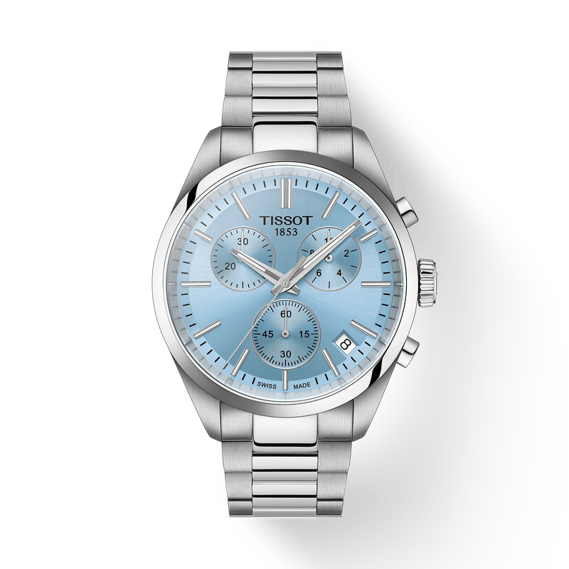 Front view of the watch Tissot PR 100 Ice Hockey 2026 40mm with shadow