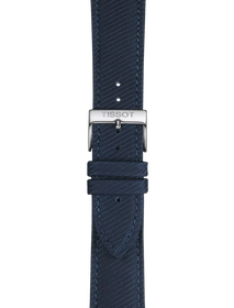 Zoom on Tissot mavi tekstil kayış boynuz aralığı 22 mm  