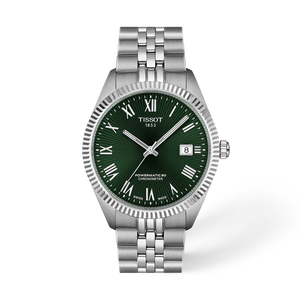 Vooraanzicht van het horloge Tissot Ballade 39mm met schaduw