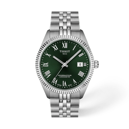 Front view of the watch Tissot Ballade 39mm with shadow