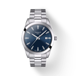 Front view of the watch Tissot Gentleman 40mm with shadow