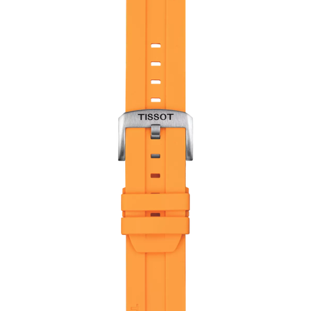 Zoom on Tissot Official Orange Silicone Strap Lugs 22 mm