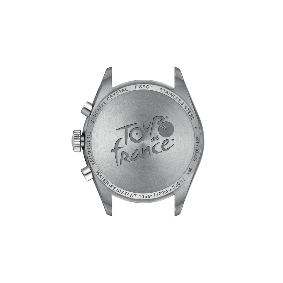 Rückansicht des Gehäuses der Uhr Tissot PR 100 Tour de France 40mm