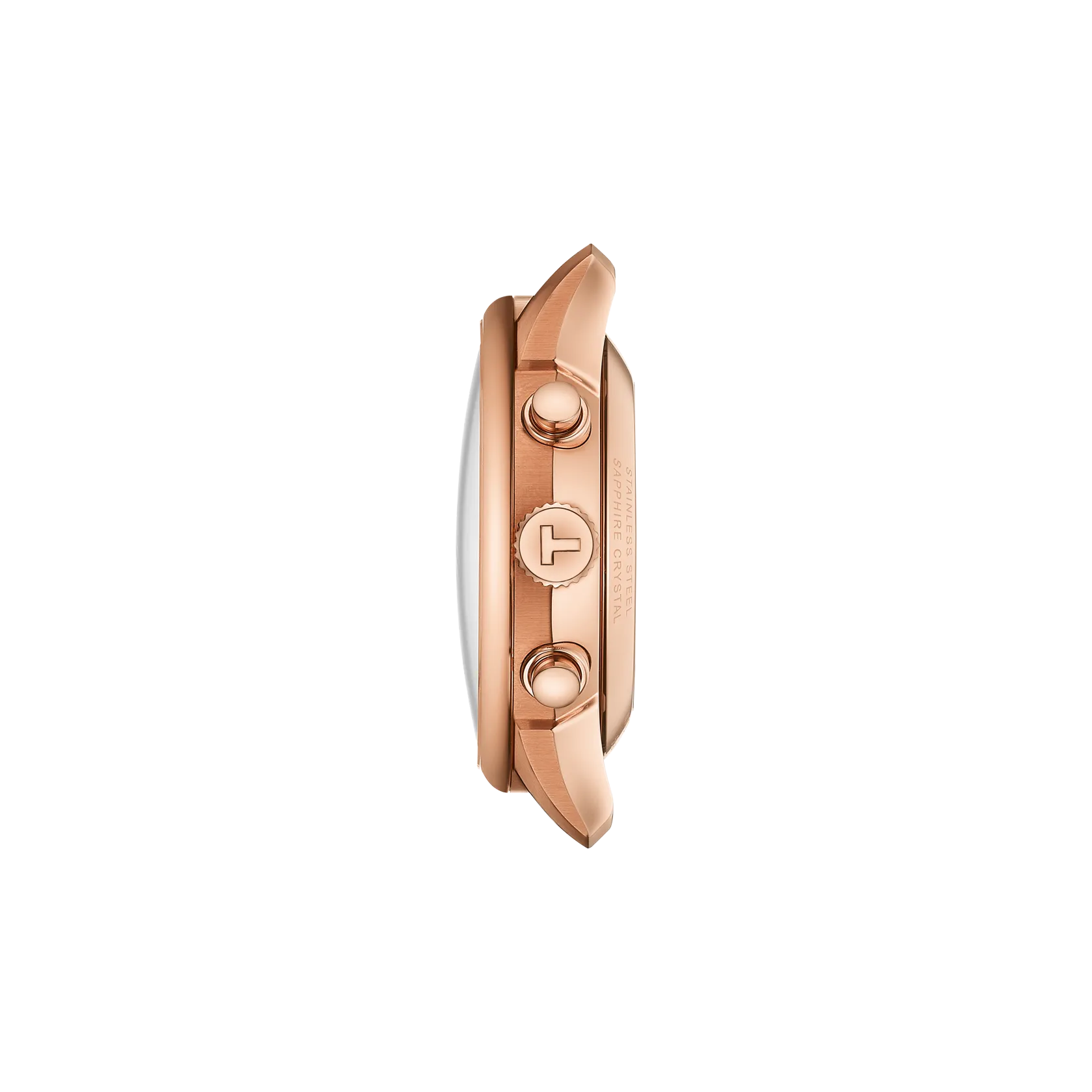 Profile view of the watch case 天梭杜魯爾系列42mm