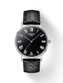 Front view of the watch Tissot Everytime 38mm with shadow