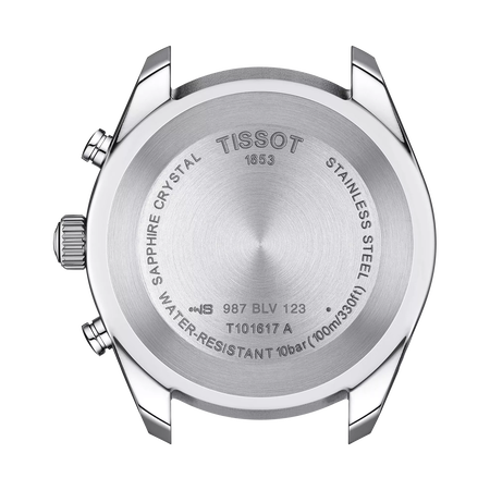 Vue arrière du boîtier de la montre Tissot PR 100 Sport Gent Chronograph