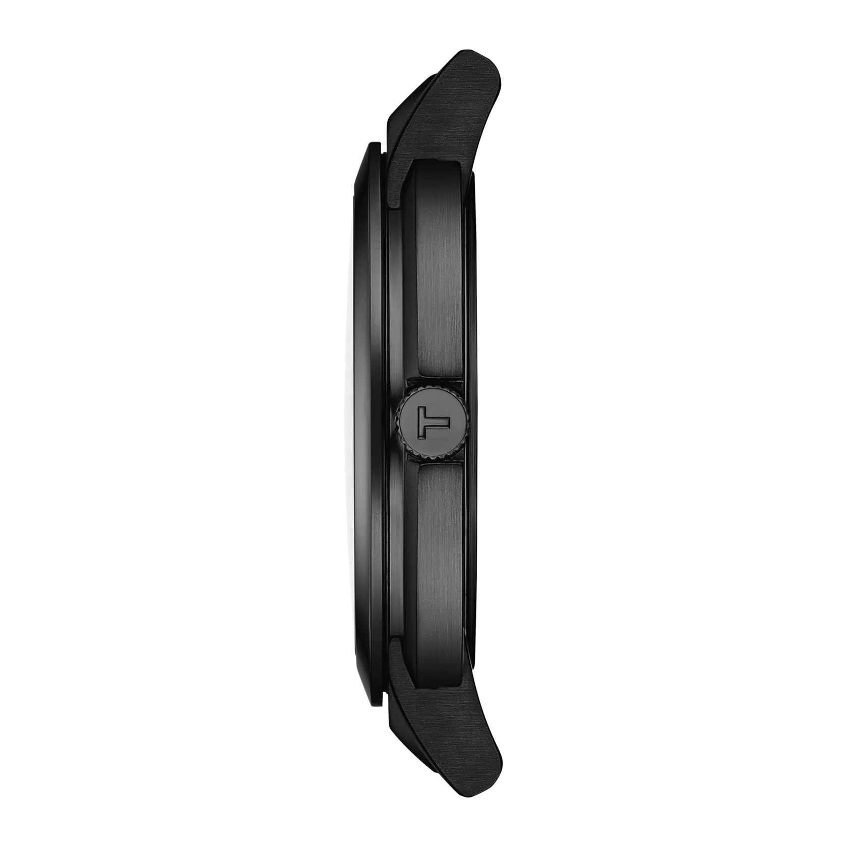 มุมมองด้านข้างของตัวเรือนนาฬิกา Tissot Heritage Memphis Gent