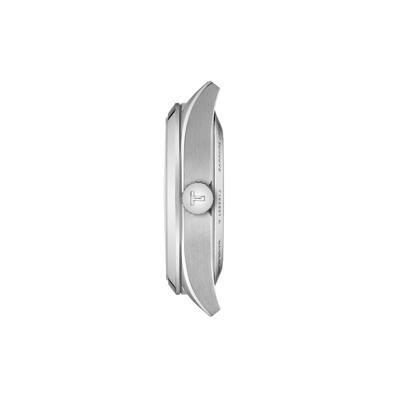 Profile view of the watch case Tissot Gentleman 38mm