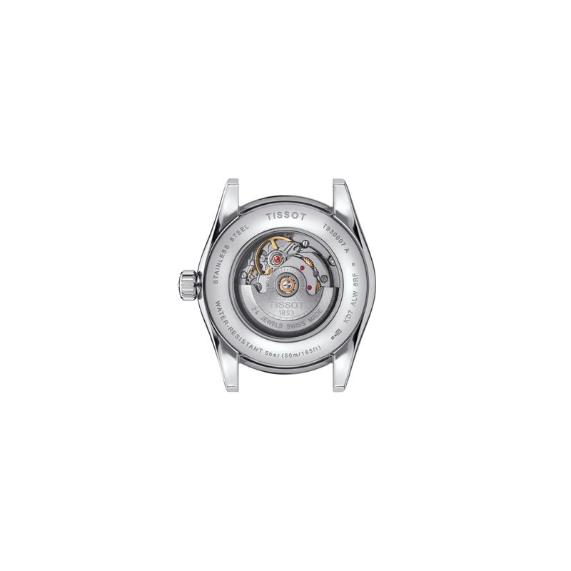 시계 케이스 뒷면 보기 티쏘 T-마이 레이디 오토매틱 18K 골드 베젤