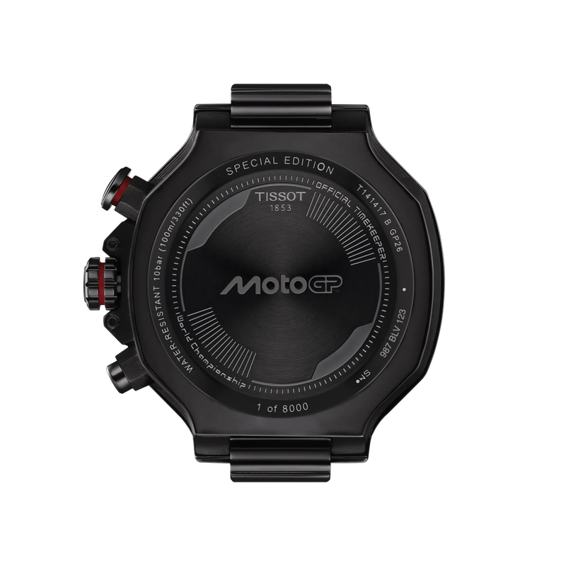 Back view of the watch case Tissot T-Race MotoGP 2026 45mm