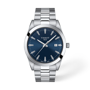 Vooraanzicht van het horloge Tissot Gentleman 40mm met schaduw