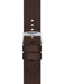 Zoom on Tissot Official Brown Synthetic Strap Lugs 22 mm